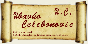 Ubavko Čelebonović vizit kartica